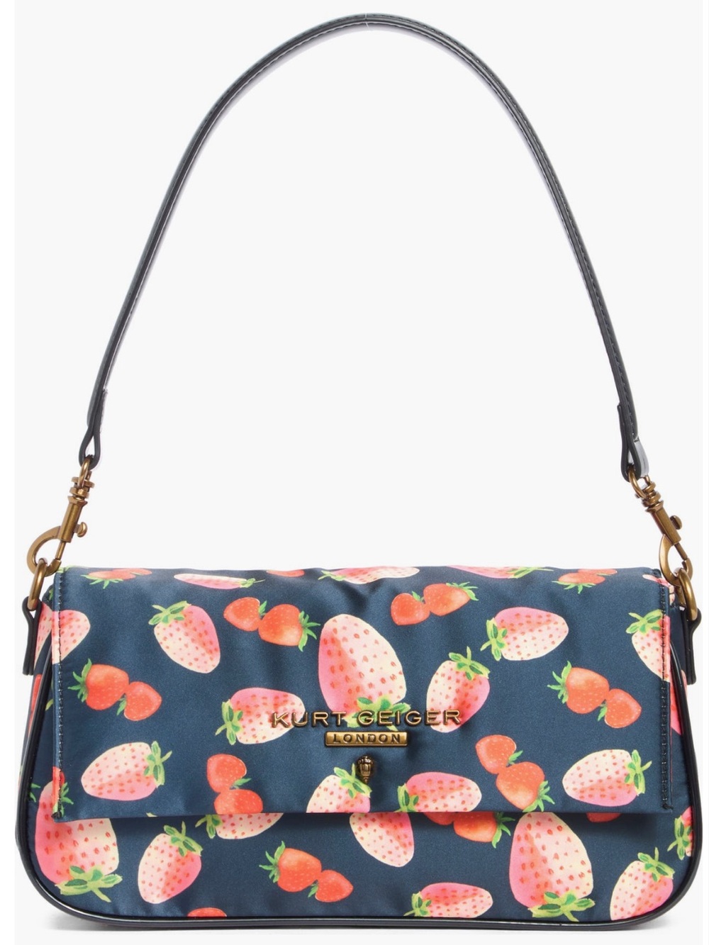 Kurt Geiger Navy Strawberry-Print Shoulder Bag